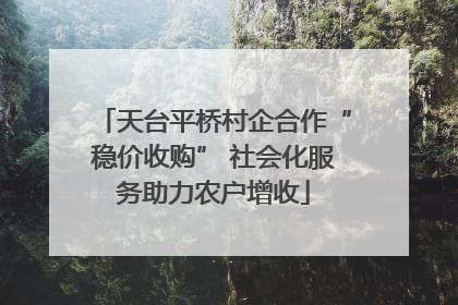 天台平桥村企合作“稳价收购” 社会化服务助力农户增收