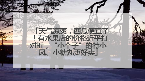 天气凉爽，西瓜便宜了！有水果店的价格近乎打对折，“小个子”的特小凤、小糖丸更好卖