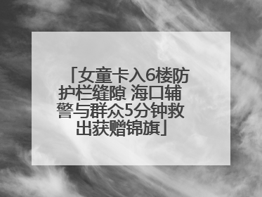 女童卡入6楼防护栏缝隙 海口辅警与群众5分钟救出获赠锦旗