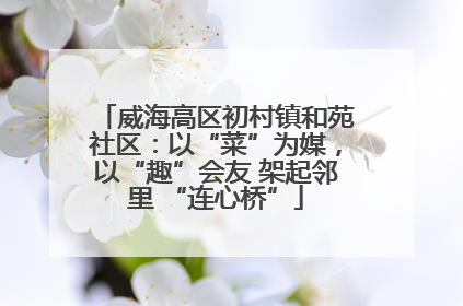 威海高区初村镇和苑社区：以“菜”为媒，以“趣”会友 架起邻里 “连心桥”