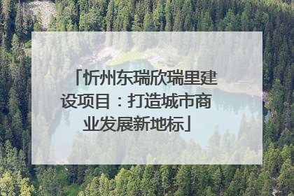 忻州东瑞欣瑞里建设项目：打造城市商业发展新地标