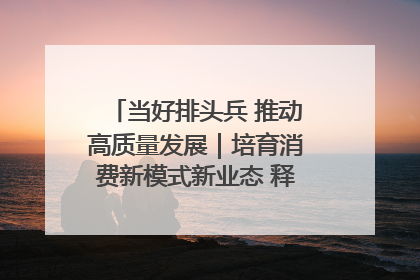 当好排头兵 推动高质量发展｜培育消费新模式新业态 释放经济增长新动能