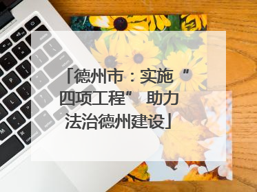 德州市：实施“四项工程” 助力法治德州建设