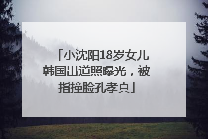 小沈阳18岁女儿韩国出道照曝光，被指撞脸孔孝真
