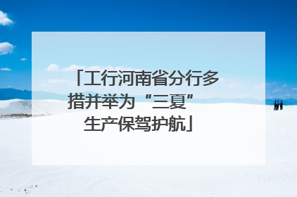 工行河南省分行多措并举为“三夏” 生产保驾护航