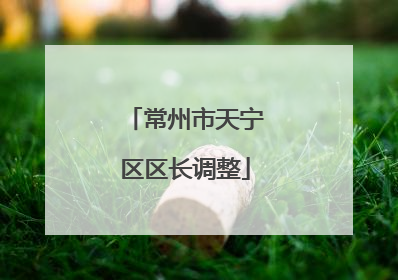 常州市天宁区区长调整