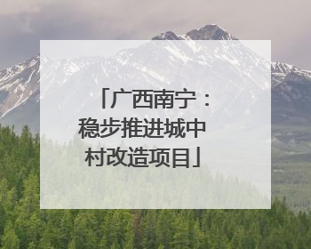 广西南宁：稳步推进城中村改造项目
