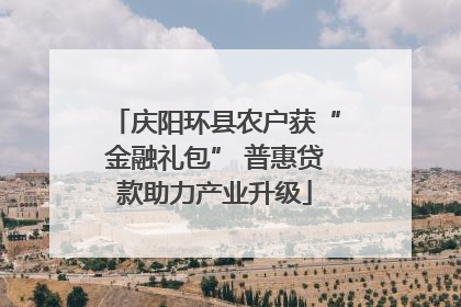 庆阳环县农户获“金融礼包” 普惠贷款助力产业升级