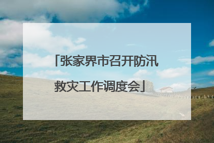 张家界市召开防汛救灾工作调度会