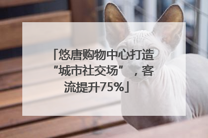 悠唐购物中心打造“城市社交场”，客流提升75%