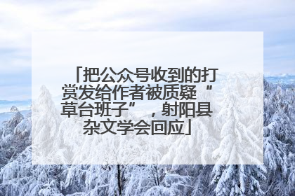把公众号收到的打赏发给作者被质疑“草台班子”，射阳县杂文学会回应