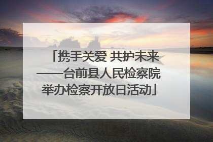 携手关爱 共护未来——台前县人民检察院举办检察开放日活动