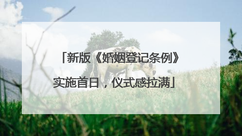 新版《婚姻登记条例》实施首日，仪式感拉满