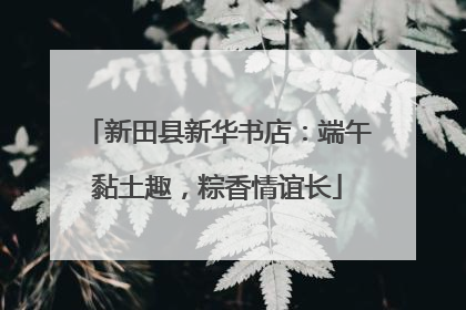 新田县新华书店：端午黏土趣，粽香情谊长