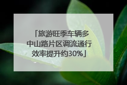 旅游旺季车辆多 中山路片区调流通行效率提升约30%