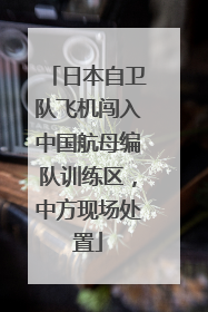 日本自卫队飞机闯入中国航母编队训练区，中方现场处置