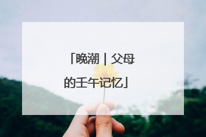 晚潮｜父母的壬午记忆