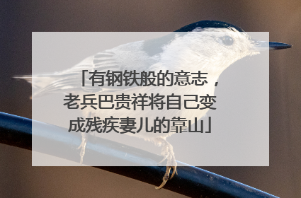 有钢铁般的意志，老兵巴贵祥将自己变成残疾妻儿的靠山