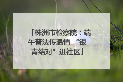 株洲市检察院：端午普法传温情 “银青结对”进社区
