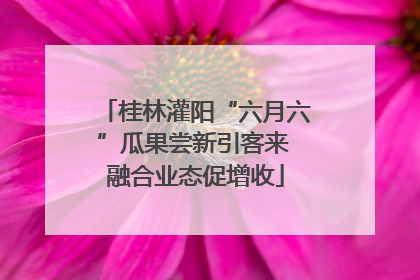 桂林灌阳“六月六”瓜果尝新引客来 融合业态促增收