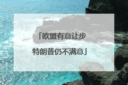欧盟有意让步 特朗普仍不满意