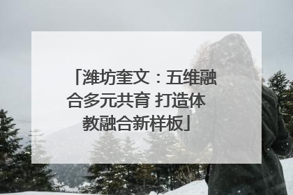 潍坊奎文：五维融合多元共育 打造体教融合新样板