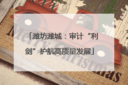 潍坊潍城：审计“利剑”护航高质量发展