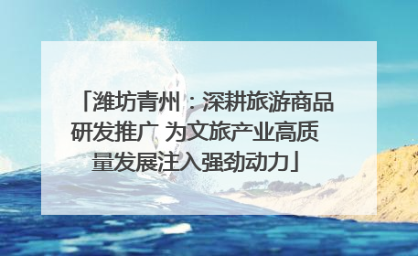 潍坊青州：深耕旅游商品研发推广 为文旅产业高质量发展注入强劲动力