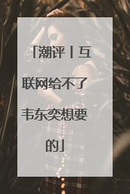 潮评丨互联网给不了韦东奕想要的