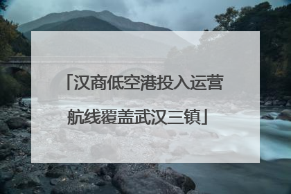 汉商低空港投入运营 航线覆盖武汉三镇
