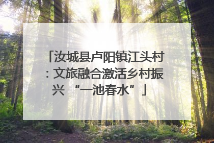 汝城县卢阳镇江头村：文旅融合激活乡村振兴 “一池春水”