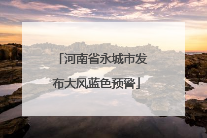 河南省永城市发布大风蓝色预警