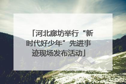 河北廊坊举行“新时代好少年”先进事迹现场发布活动