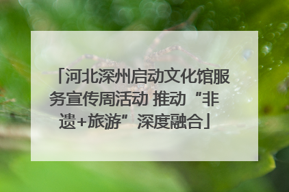 河北深州启动文化馆服务宣传周活动 推动“非遗+旅游”深度融合