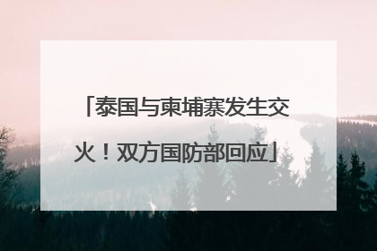 泰国与柬埔寨发生交火！双方国防部回应