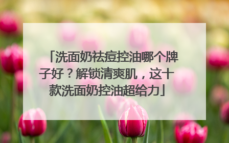 洗面奶祛痘控油哪个牌子好？解锁清爽肌，这十款洗面奶控油超给力