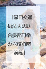 渌口交通执法大队联合多部门举办驾校消防演练