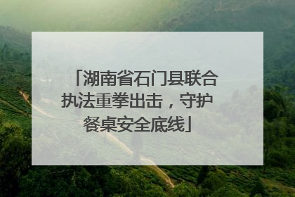湖南省石门县联合执法重拳出击，守护餐桌安全底线