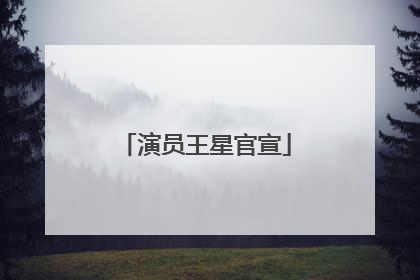 演员王星官宣