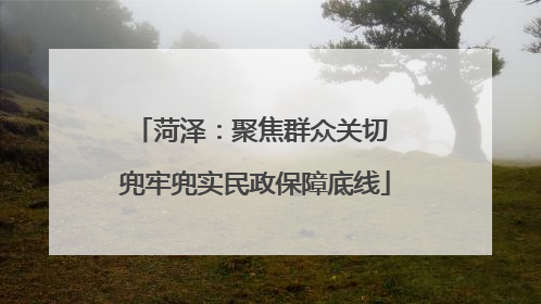 菏泽：聚焦群众关切 兜牢兜实民政保障底线