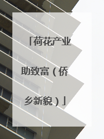 荷花产业助致富（侨乡新貌）