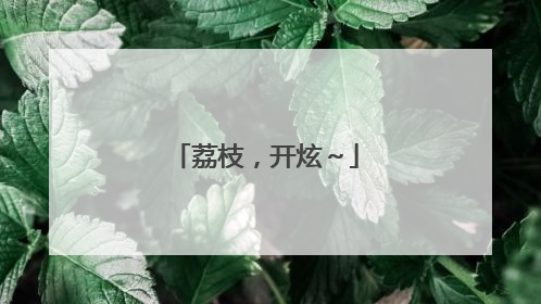 荔枝，开炫～