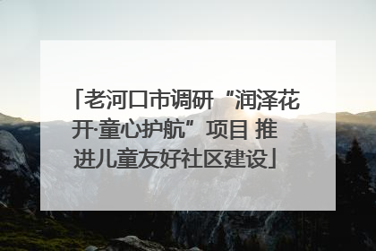 老河口市调研“润泽花开·童心护航”项目 推进儿童友好社区建设