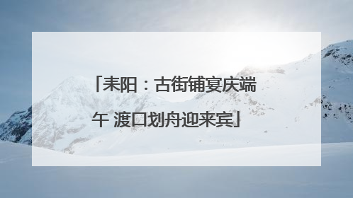 耒阳：古街铺宴庆端午 渡口划舟迎来宾