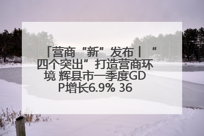 营商“新”发布丨“四个突出”打造营商环境 辉县市一季度GDP增长6.9% 36个重点项目落地