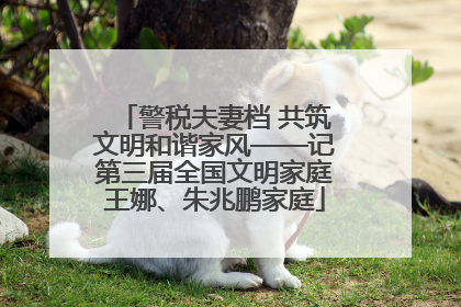 警税夫妻档 共筑文明和谐家风——记第三届全国文明家庭王娜、朱兆鹏家庭