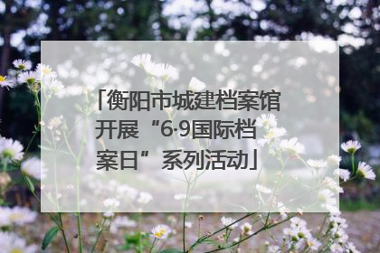 衡阳市城建档案馆开展“6·9国际档案日”系列活动