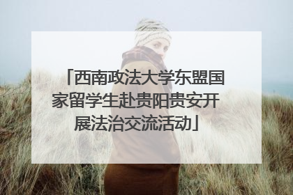 西南政法大学东盟国家留学生赴贵阳贵安开展法治交流活动