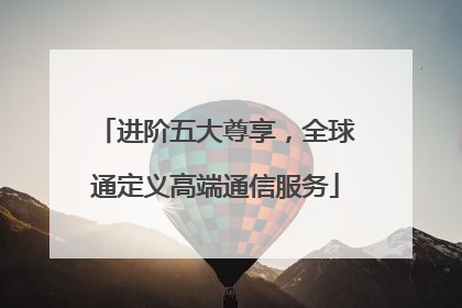 进阶五大尊享，全球通定义高端通信服务