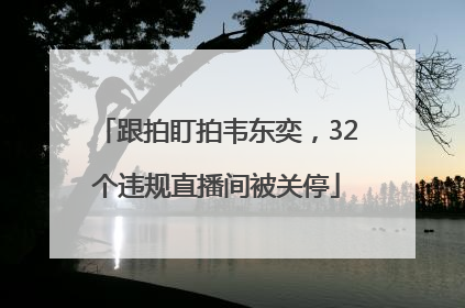 跟拍盯拍韦东奕，32个违规直播间被关停